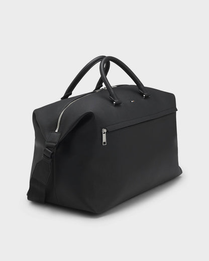 BOSS Orange Ray Mens Grainy Faux-Leather Holdall with Detachable Strap - Black 001 | CHO | Designer Mens Holdalls