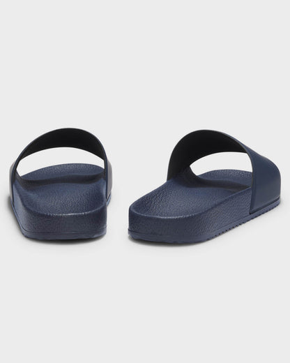 HUGO Mens Timein Mens Slides with Logo Strap - Dark Blue 404 | CHO | Designer Mens Sandals