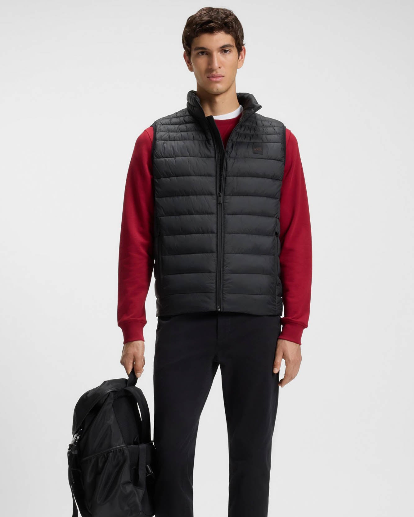 BOSS Orange Odeno 2 Mens Gilet - Black 001 | CHO | Designer Mens Gilets