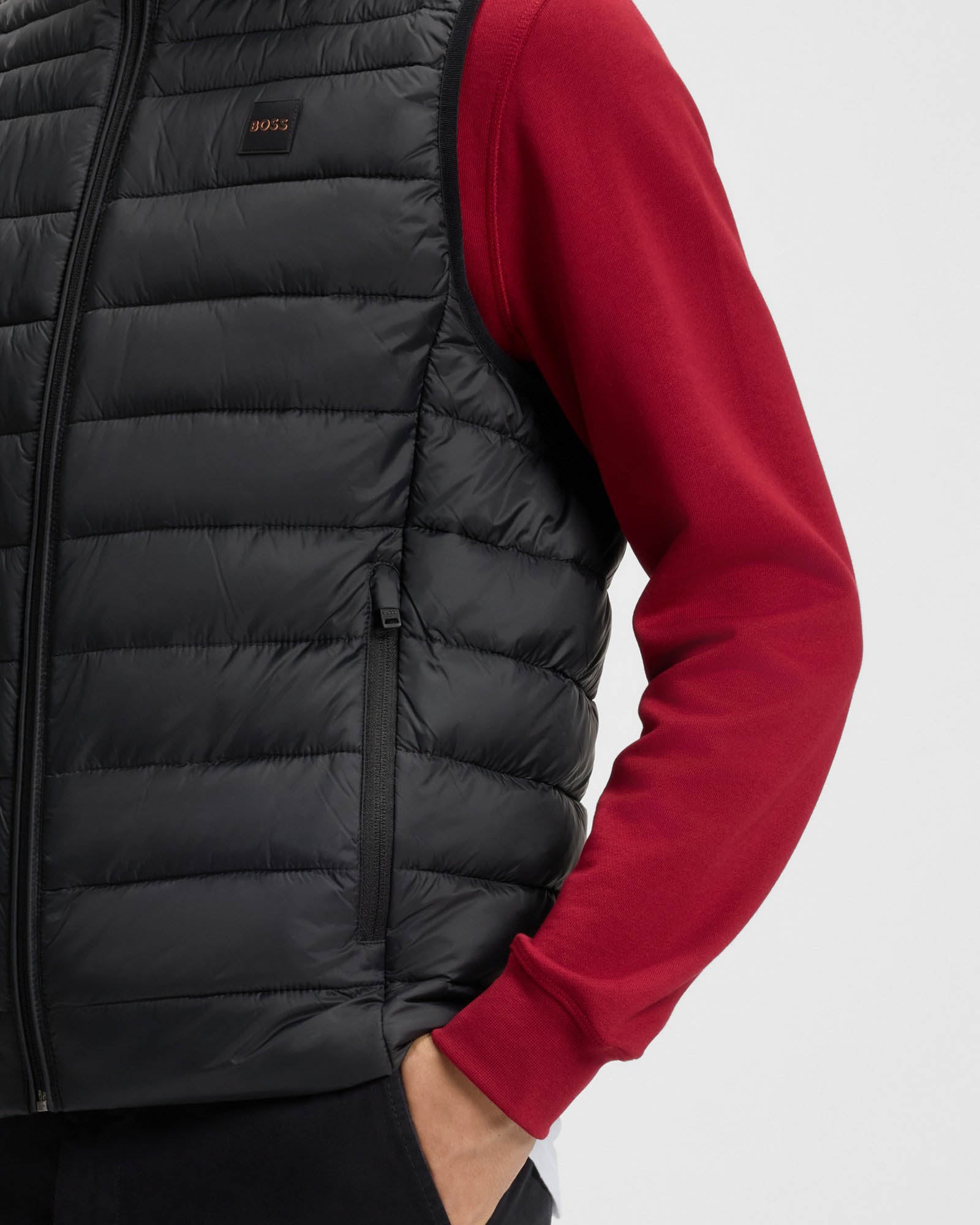 BOSS Orange Odeno 2 Mens Gilet - Black 001 | CHO | Designer Mens Gilets