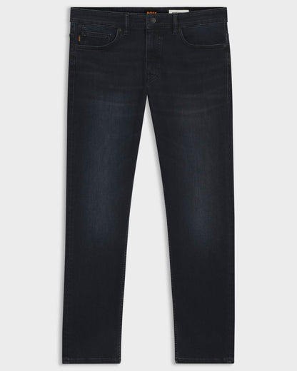 BOSS Orange Delaware Slim-Fit Jeans in Blue-Black Soft-Motion Denim  - Dark Blue 405