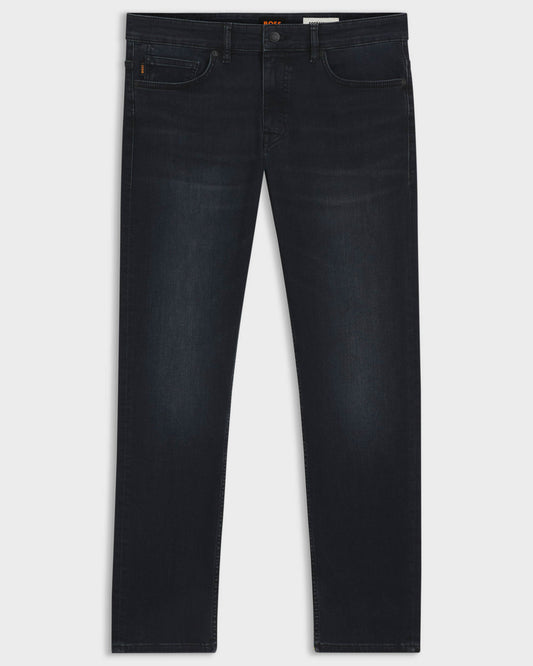 BOSS Orange Delaware Slim-Fit Jeans in Blue-Black Soft-Motion Denim  - Dark Blue 405