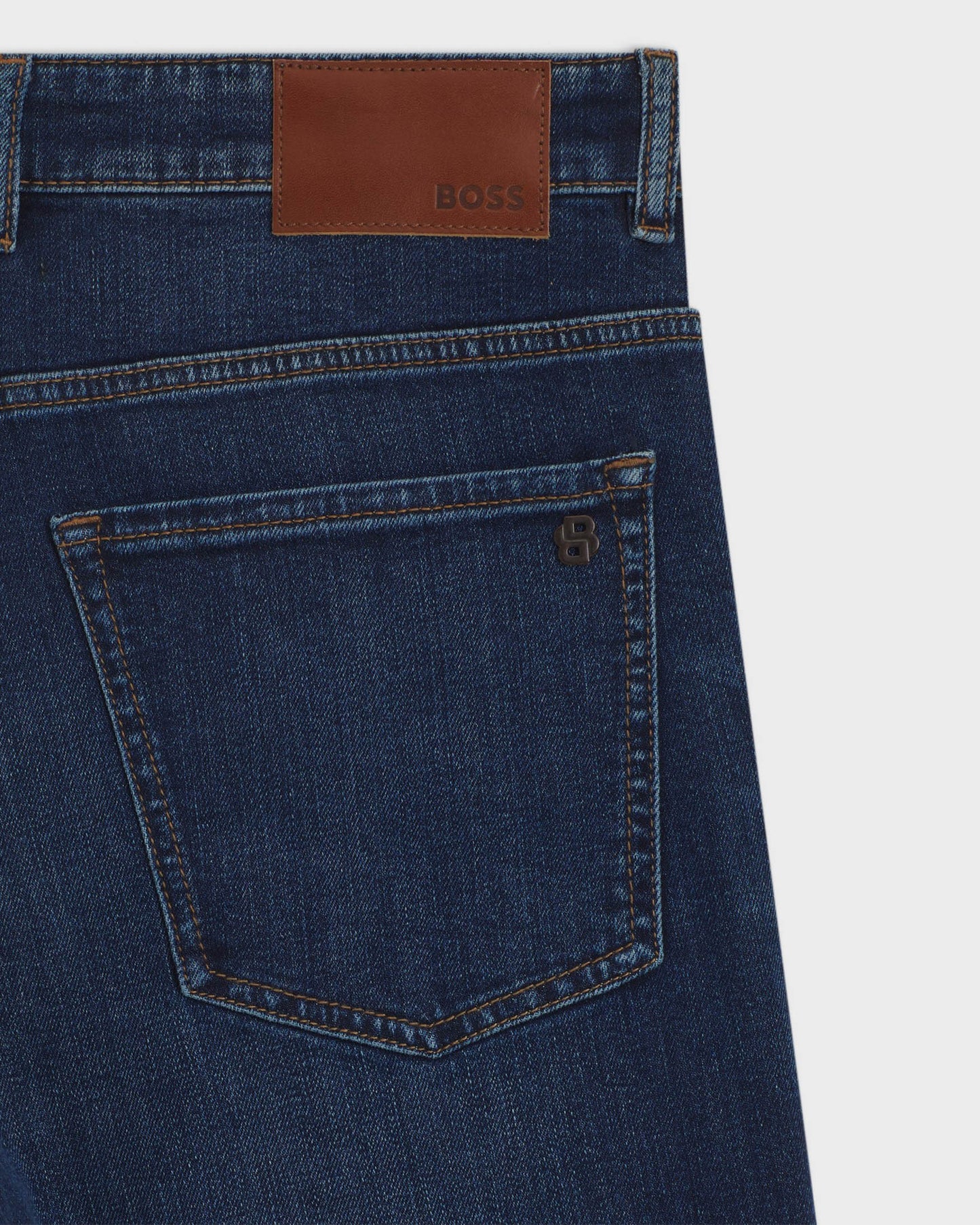 BOSS Orange Delaware Mens Slim-Fit Jeans in Blue Comfort-Stretch Denim  - Medium Blue 421