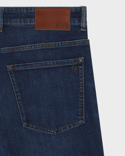 BOSS Orange Delaware Mens Slim-Fit Jeans in Blue Comfort-Stretch Denim  - Medium Blue 421