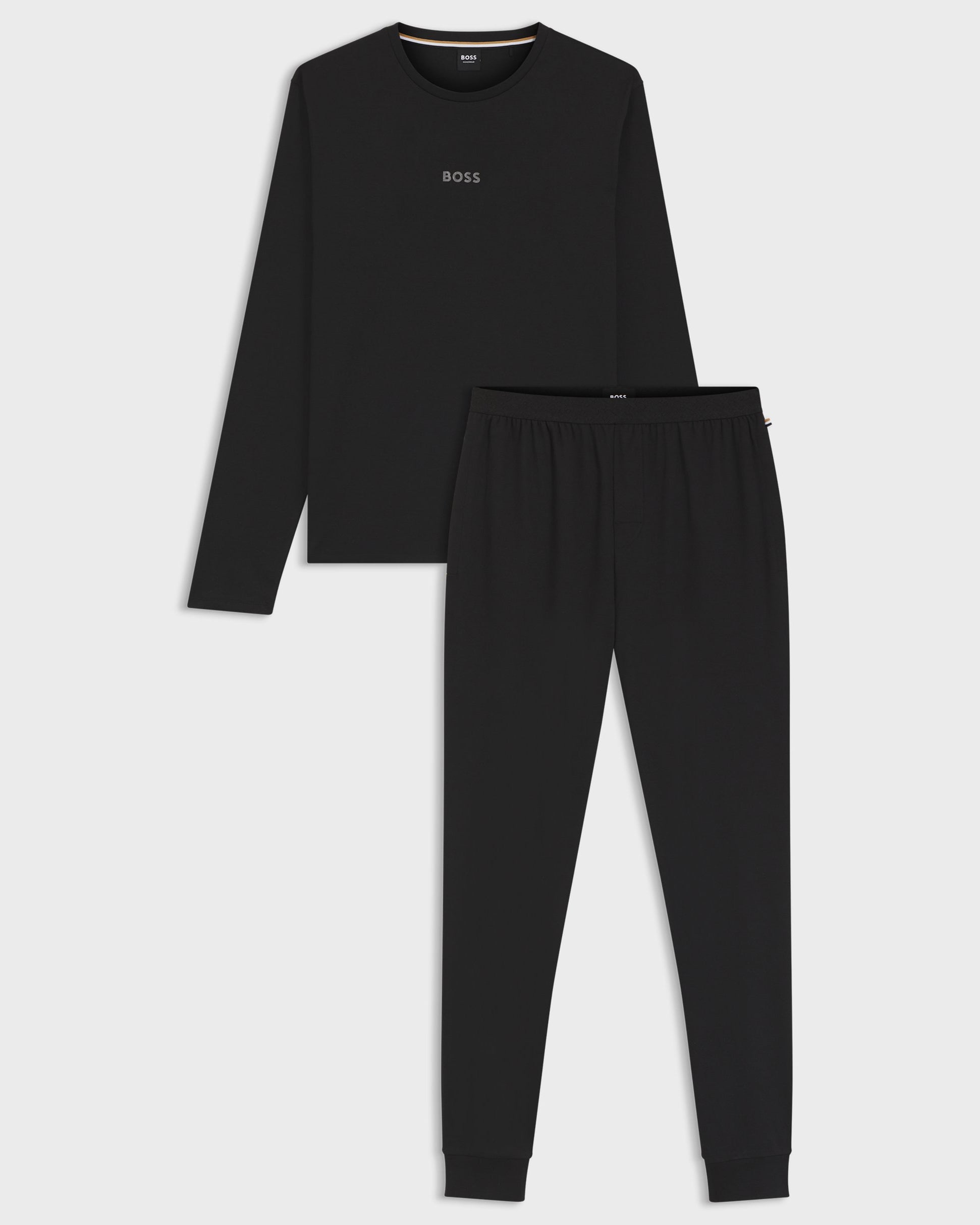 BOSS Orange Mens Xmas Long Pyjama Gift Set flat lay