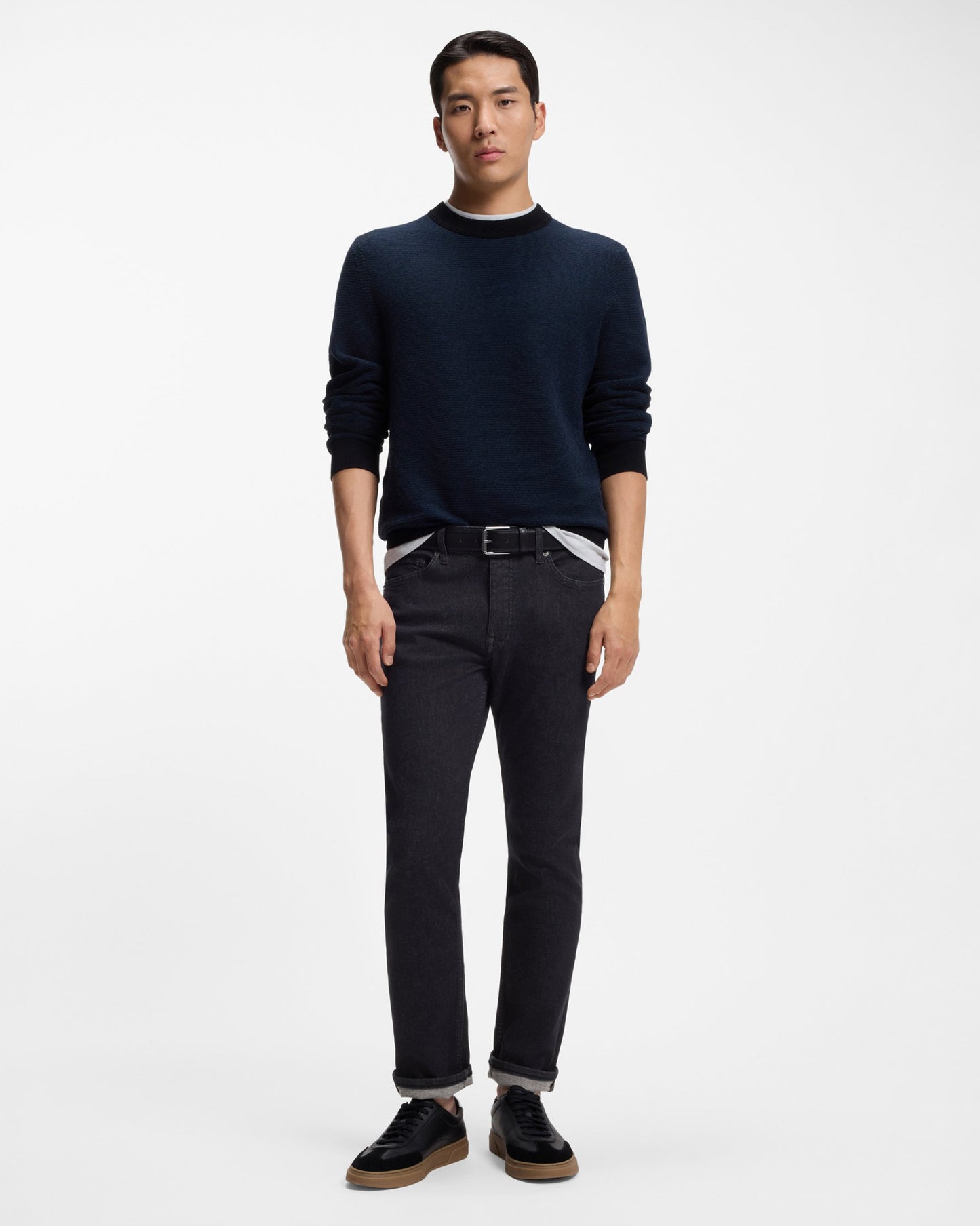 BOSS Orange Slim Fit Delaware Jeans - Dark Blue 401 - CHO - Designer Mens Jeans