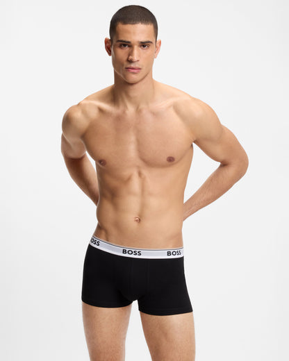 BOSS Orange Power 3-Pack Mens Trunks - Black 009