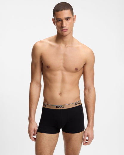 BOSS Orange Power 3-Pack Mens Trunks - Black 009