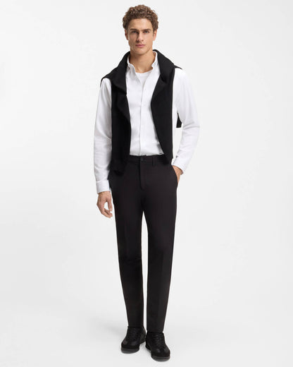 BOSS Green ST Motion Mens Long Sleeve shirt in cotton jersey with natural stretch - White 100