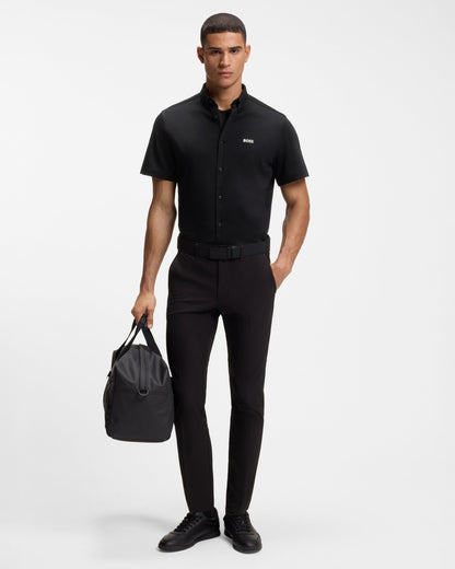 BOSS Green ST_Motion Mens Short Sleeve Shirt - Black 002