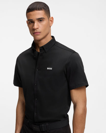 BOSS Green ST_Motion Mens Short Sleeve Shirt - Black 002