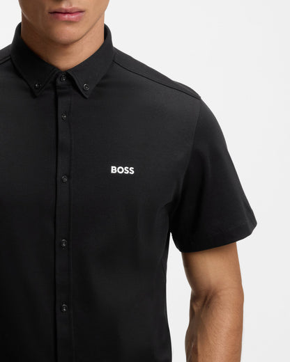 BOSS Green ST_Motion Mens Short Sleeve Shirt - Black 002