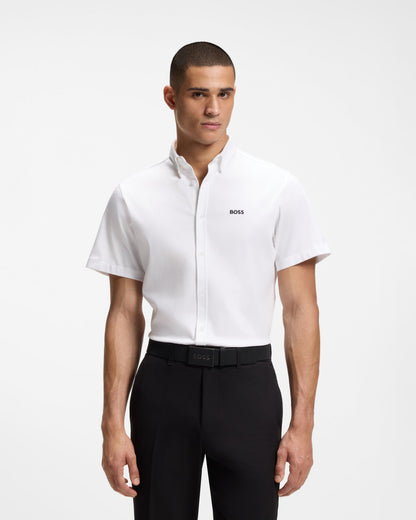 BOSS Green ST_Motion Mens Short Sleeve Shirt - White 100