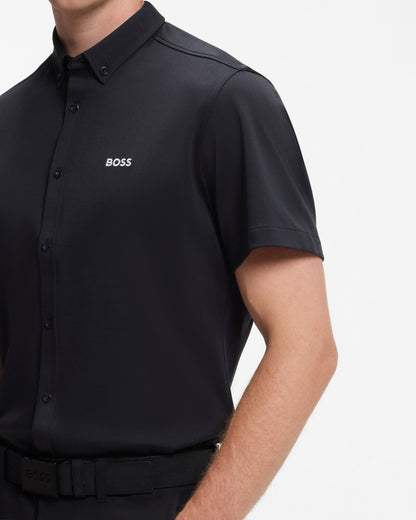 BOSS Green ST_Motion Mens Short Sleeve Shirt - Dark Blue 402 detail