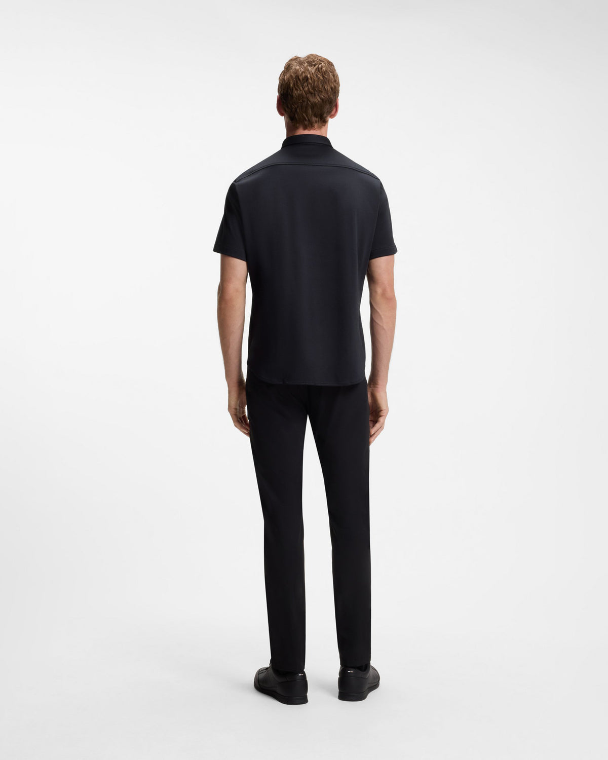 BOSS Green ST_Motion Mens Short Sleeve Shirt - Dark Blue 402 full length back