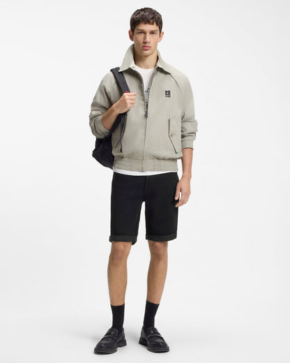 HUGO 634 Mens Tapered Fit Denim Shorts - Black 001