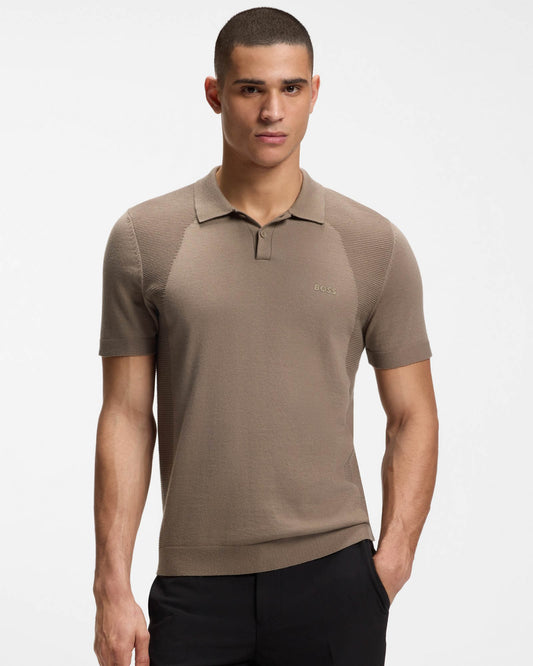 BOSS Green Momentum-Lite Mens Short Sleeve Polo Shirt - Light/Pastel Green 334
