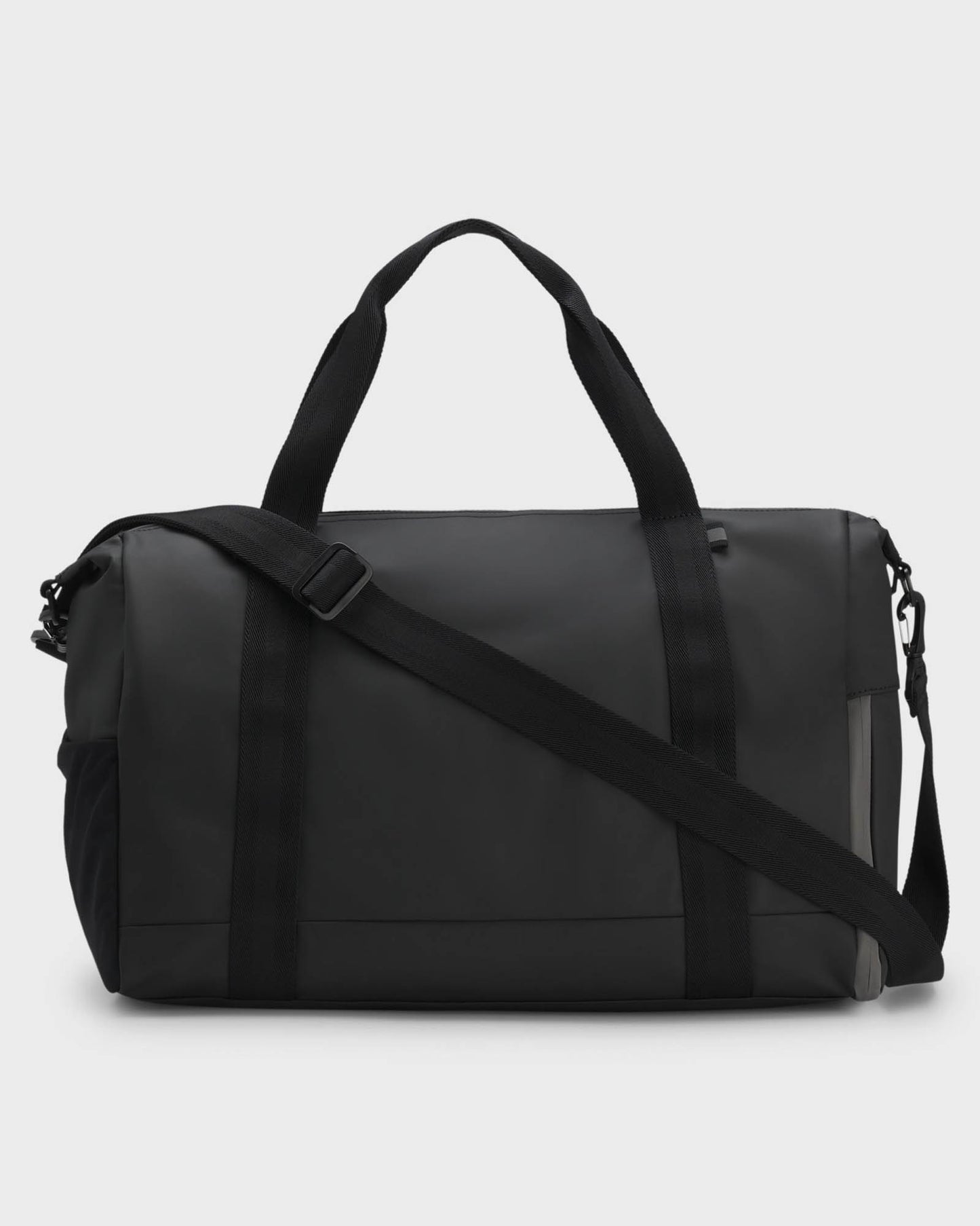 BOSS Orange Stenson Mens Faux-Leather Holdall with Reflective Details - Black 001 | CHO | Designer Mens Holdalls