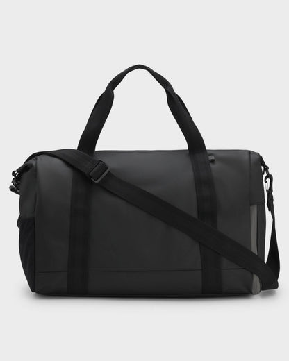 BOSS Orange Stenson Mens Faux-Leather Holdall with Reflective Details - Black 001 | CHO | Designer Mens Holdalls