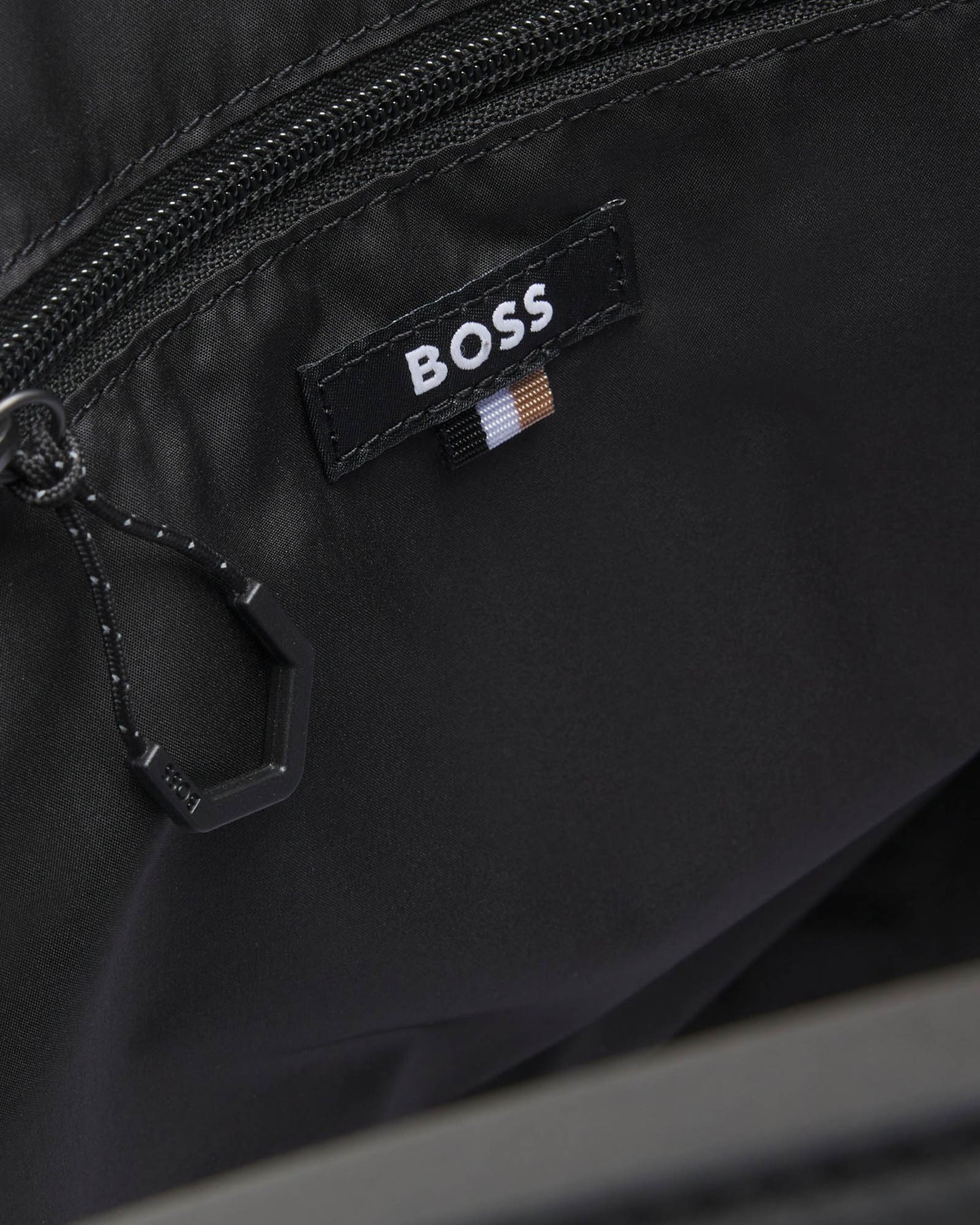 BOSS Orange Stenson Mens Faux-Leather Holdall with Reflective Details - Black 001 | CHO | Designer Mens Holdalls