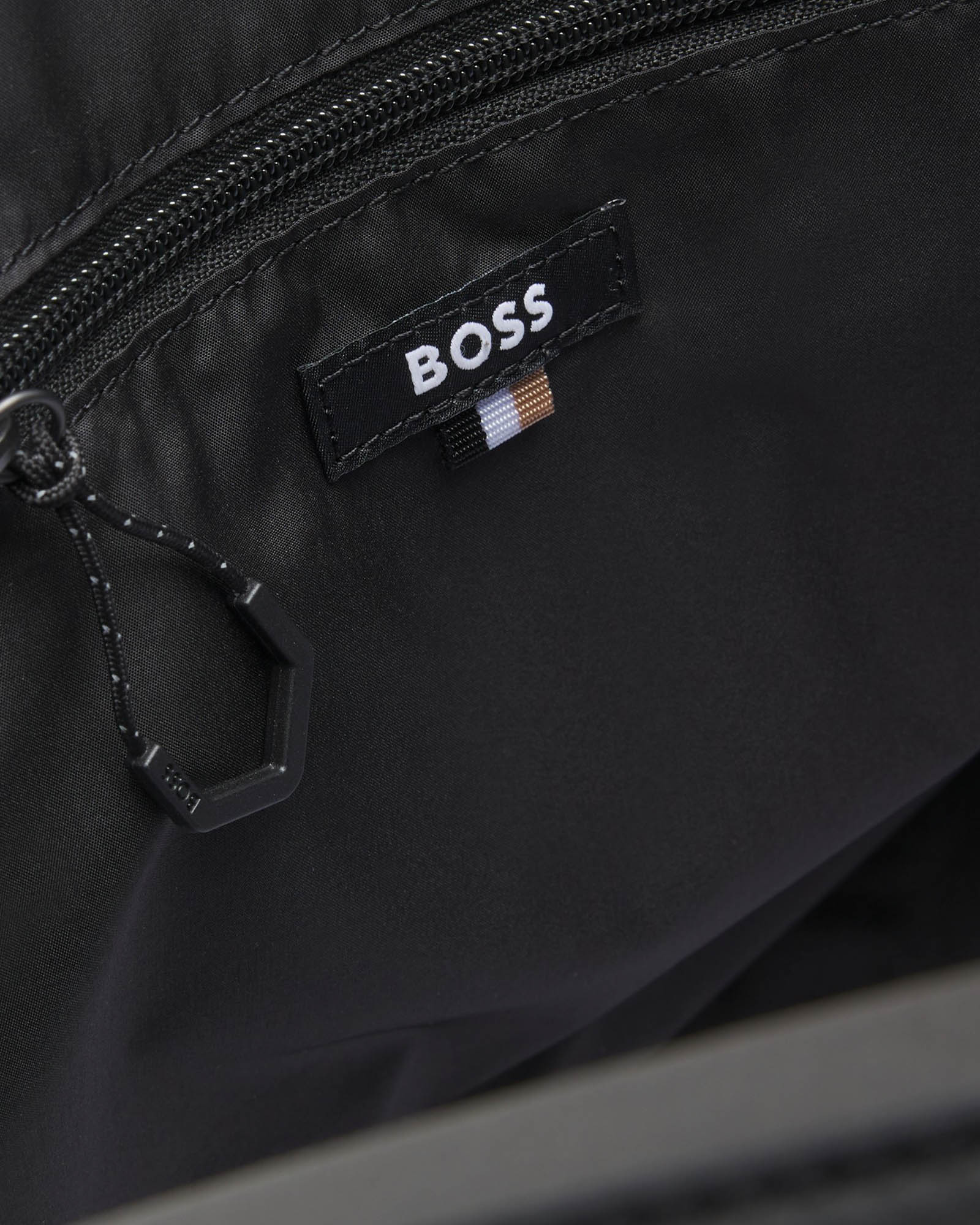 BOSS Orange Stenson Mens Faux-Leather Holdall with Reflective Details - Black 001 | CHO | Designer Mens Holdalls