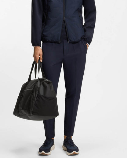 BOSS Orange Stenson Mens Faux-Leather Holdall with Reflective Details - Black 001 | CHO | Designer Mens Holdalls