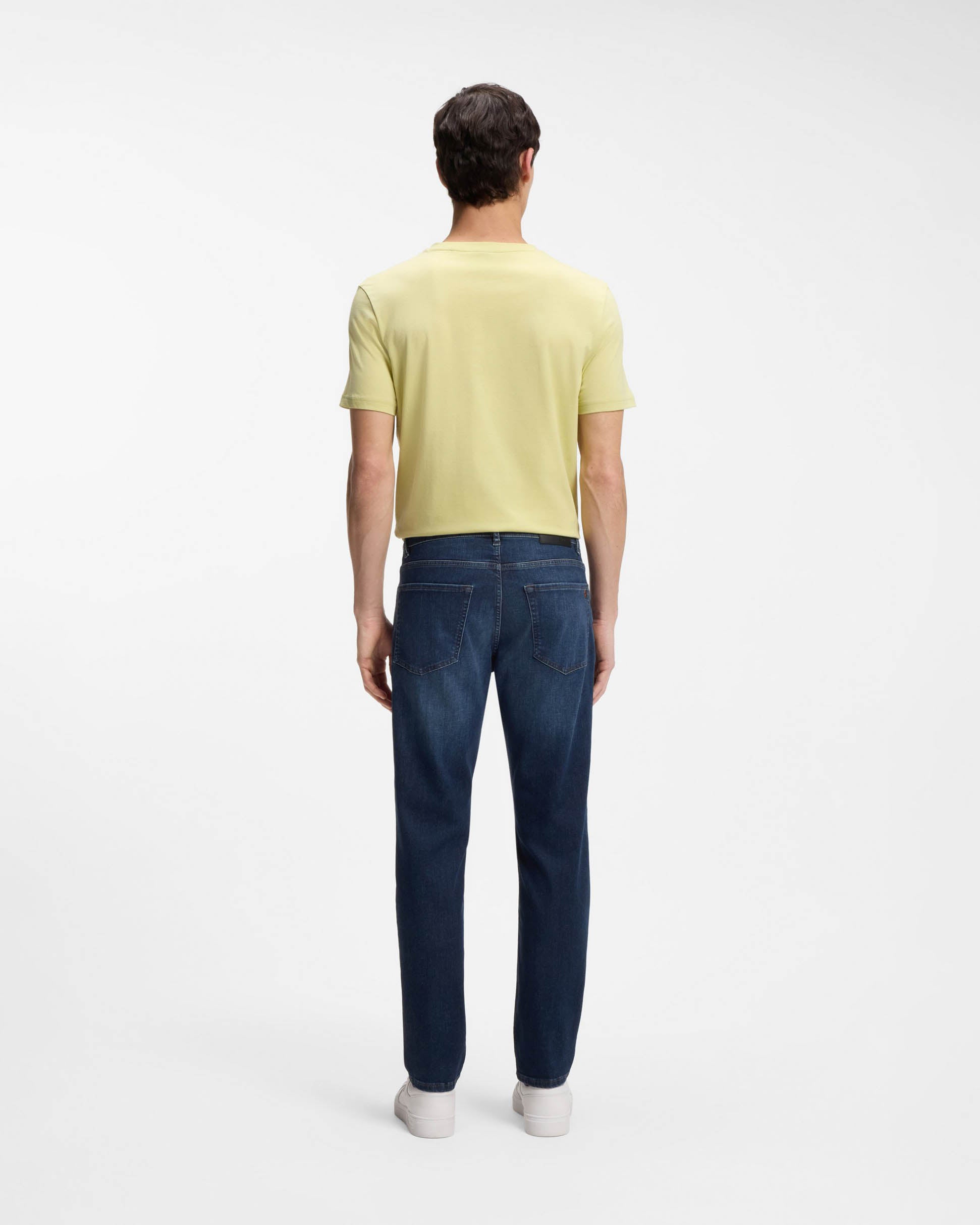 BOSS Orange Maine Regular-Fit Jeans in Soft-Motion Denim - Medium Blue 420 | CHO | Designer Mens Jeans