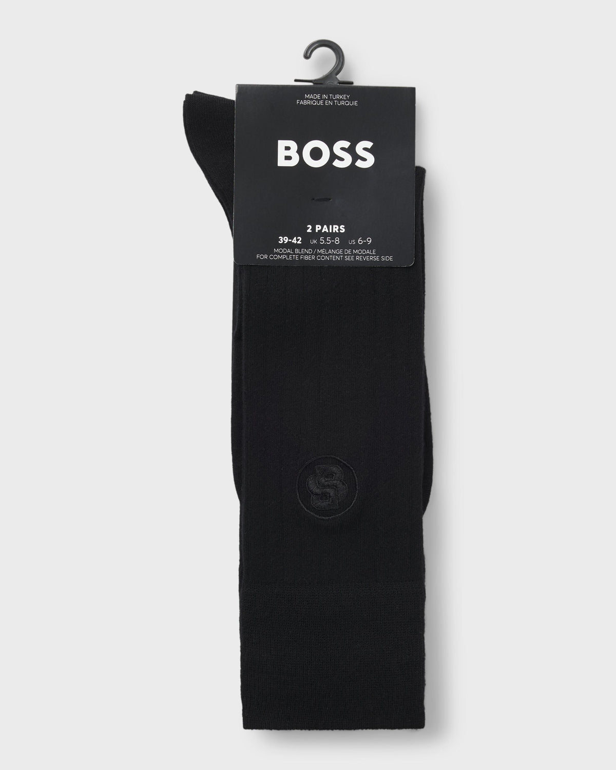 BOSS Orange 2-Pack Mens regular-length modal-blend socks - Black 001