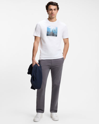 BOSS Orange Te Creature Mens Graphic Print T-Shirt - Natural 101