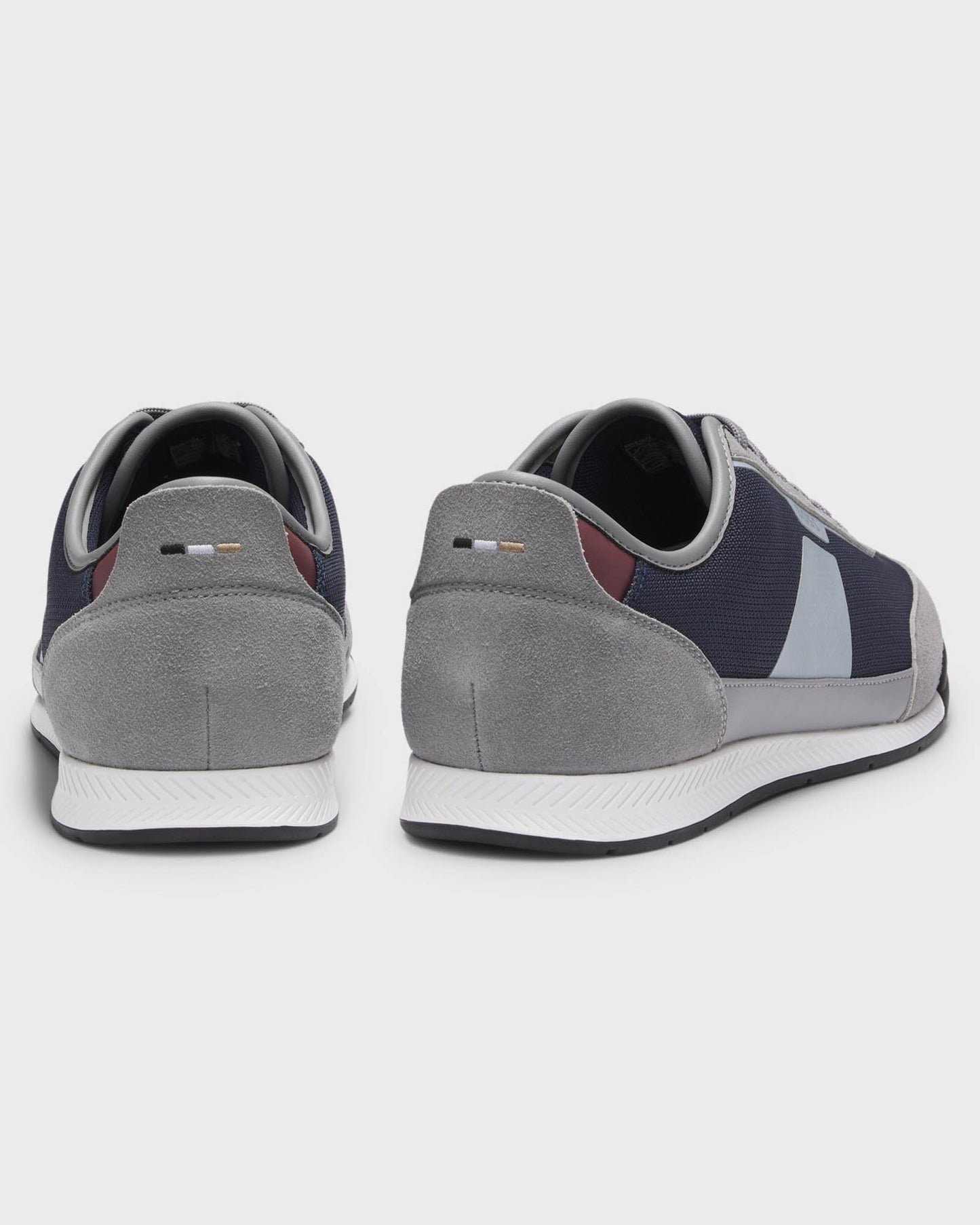 BOSS Orange Nitan Mens Mixed Material Trainers with Ridged Outsole - Open Grey 064