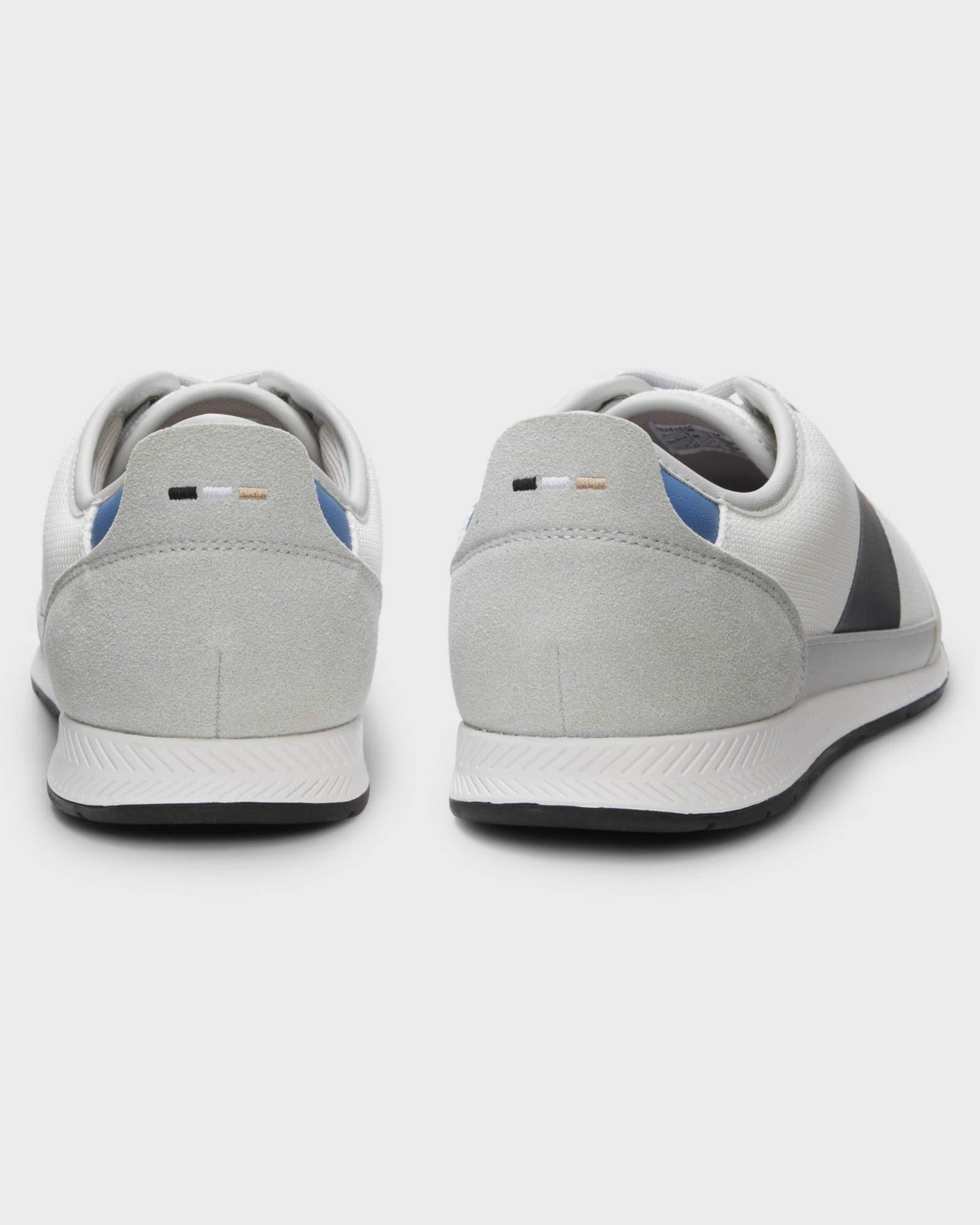 BOSS Orange Nitan Mens Mixed Material Trainers with Ridged Outsole - Open Grey 064 | CHO | Designer Mens Trainers