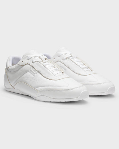 BOSS Orange Jaylen Mens Leather Trainers with Logo Detail - White 100 | CHO | Designer Mens Trainers