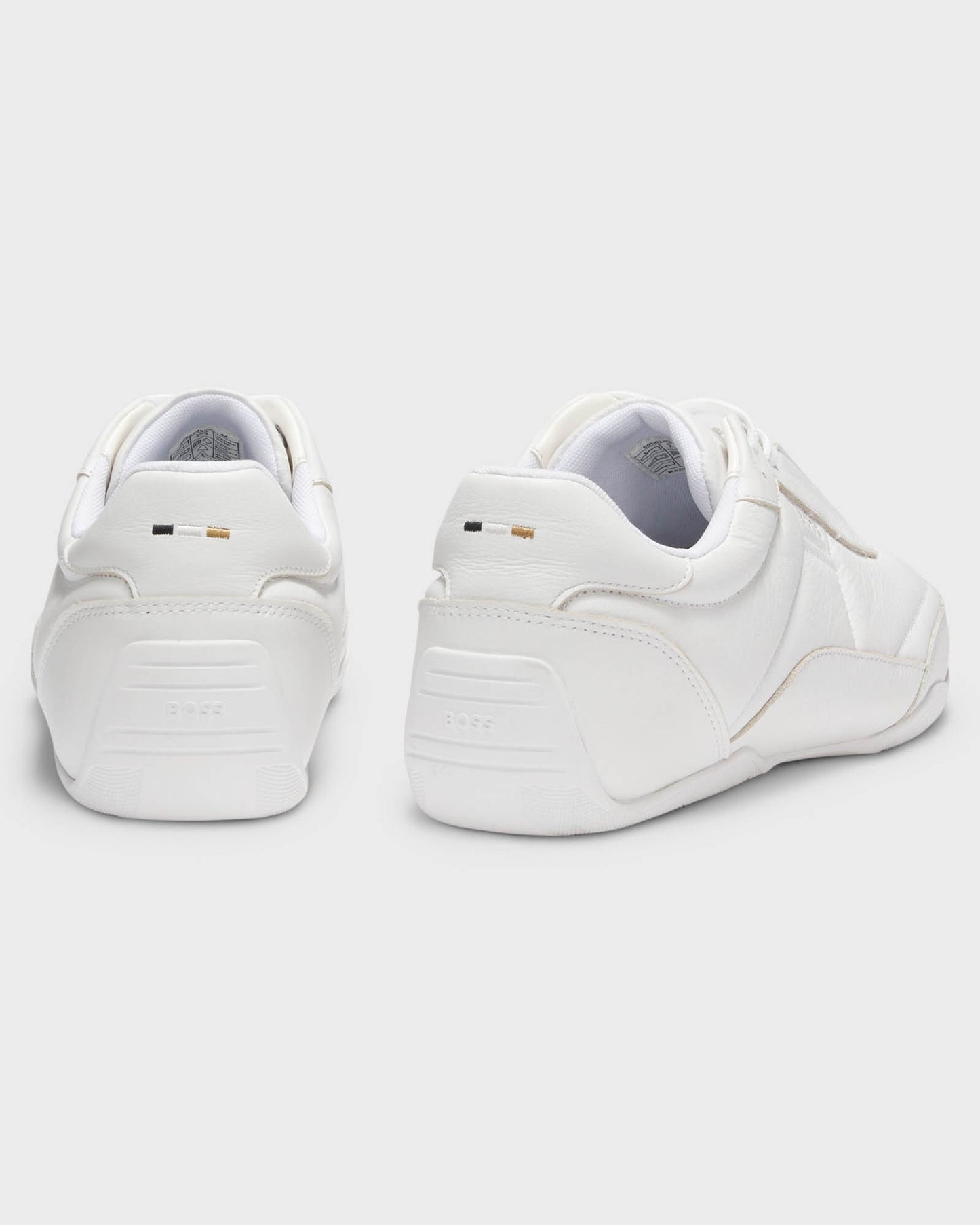 BOSS Orange Jaylen Mens Leather Trainers with Logo Detail - White 100 | CHO | Designer Mens Trainers