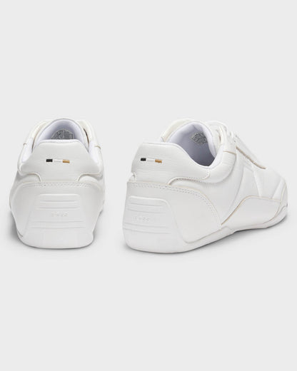 BOSS Orange Jaylen Mens Leather Trainers with Logo Detail - White 100 | CHO | Designer Mens Trainers