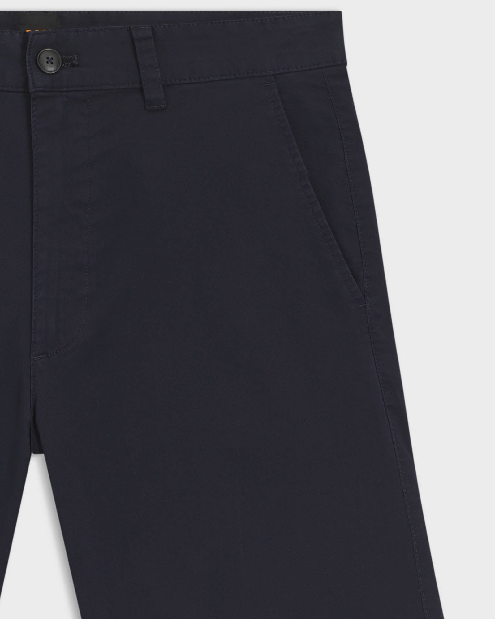 BOSS Orange Slim Fit Mens Chino Shorts - Dark Blue 404 | CHO | Designer Mens Chino Shorts