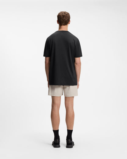 BOSS Green Active Mens Performance T-Shirt - Black 001 full length back