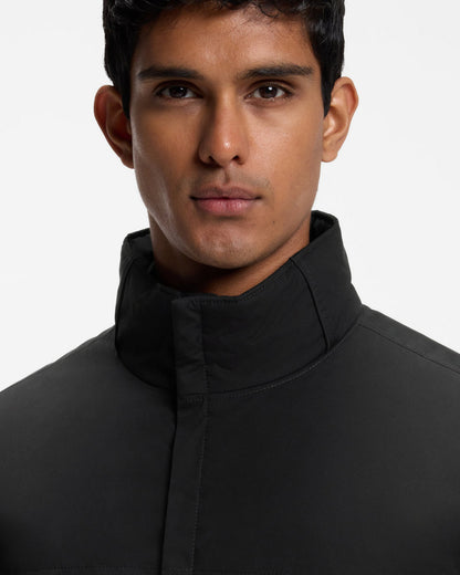 Boss Green Jadon Mens Water-Repellent Padded Jacket In Brushed Fabric - Black 001 detail