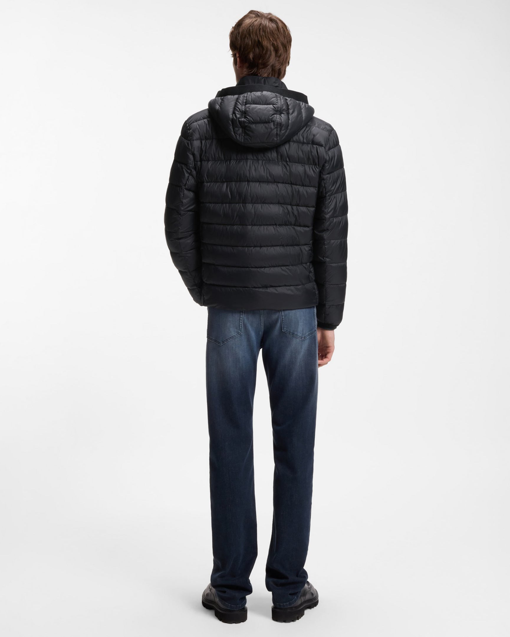 BOSS Orange Odenni Mens Water Repellent Padded Jacket - Black 001 | CHO | Designer Mens,Coats & Jackets,Padded Jackets