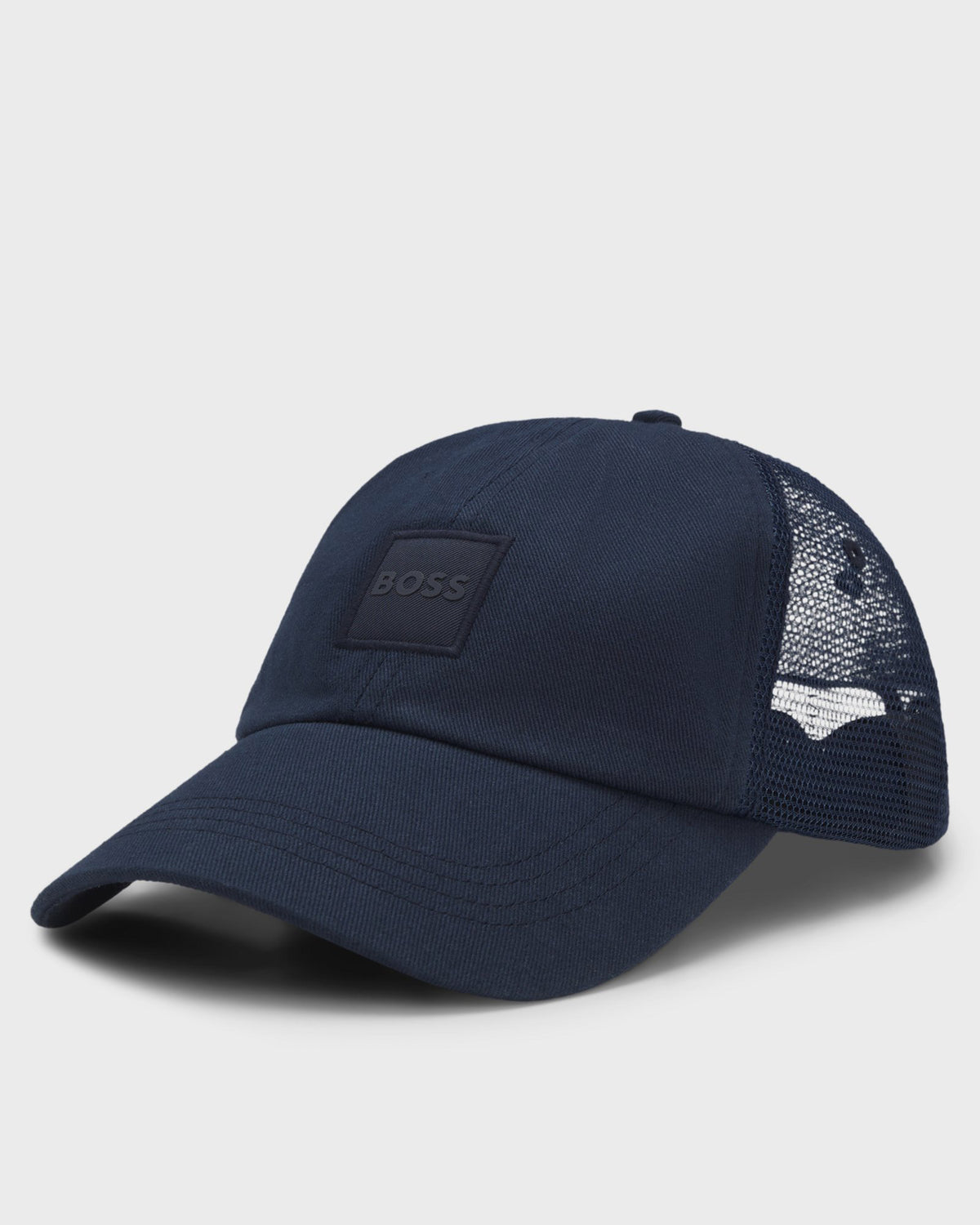 BOSS Orange Derrel Mens Trucker Cap - Dark Blue 404 side