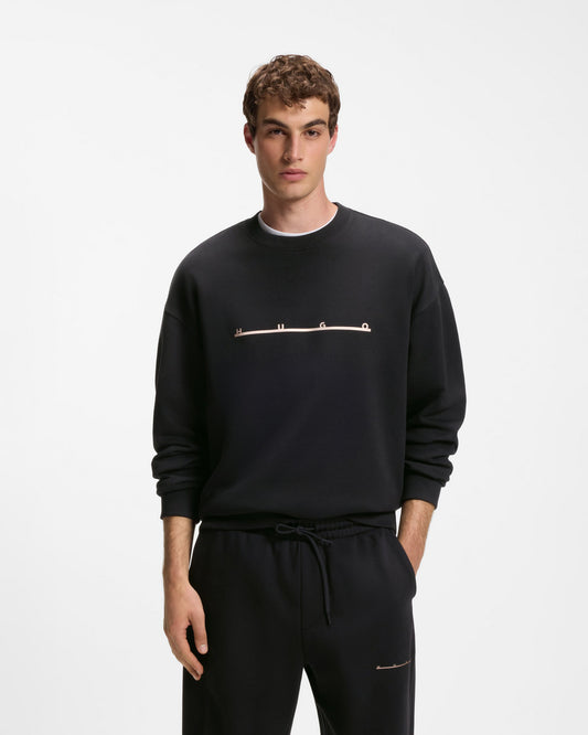 HUGO Datrisweat Mens Sweatshirt - Black 001, front