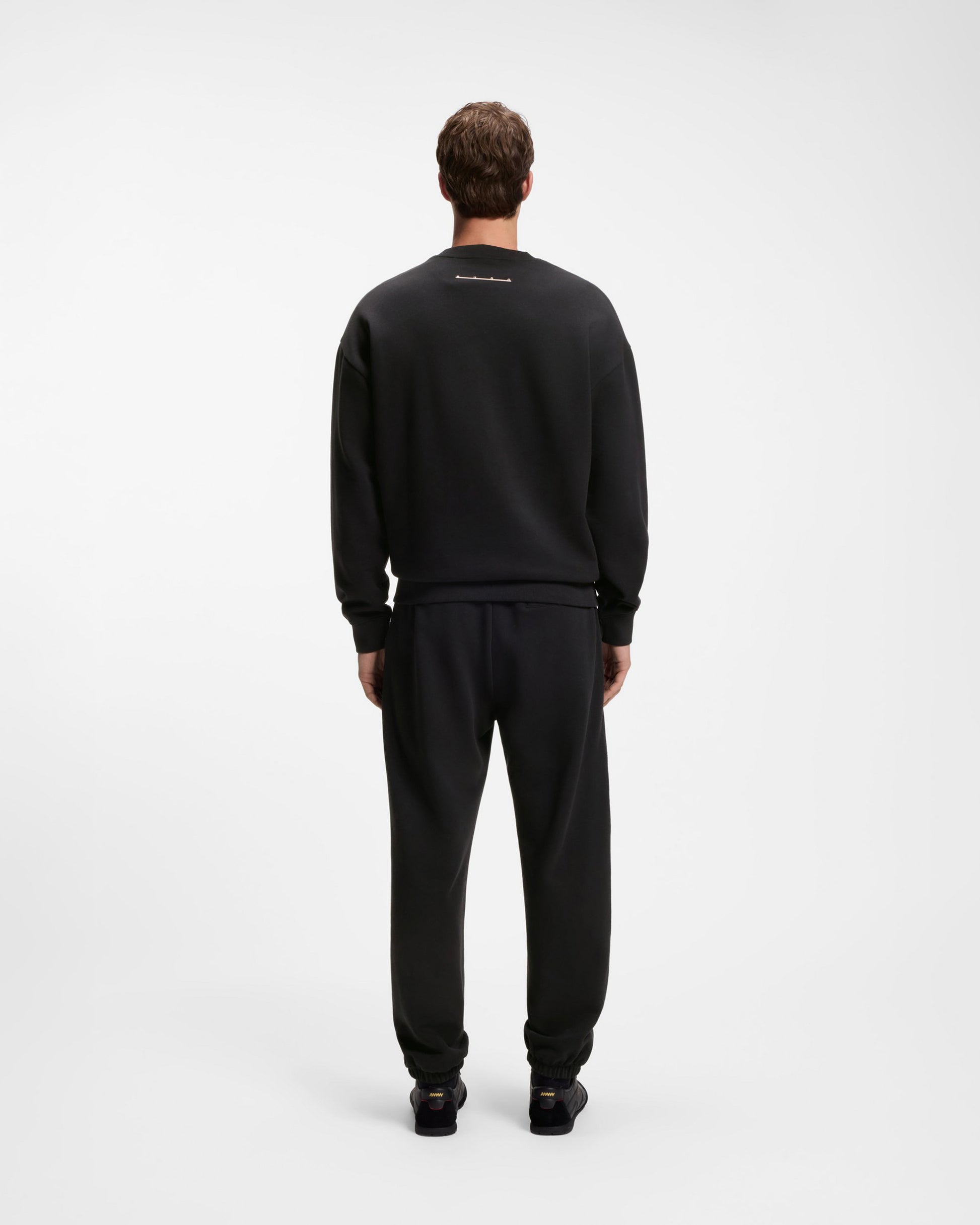 HUGO Datrisweat Mens Sweatshirt - Black 001 back, full length