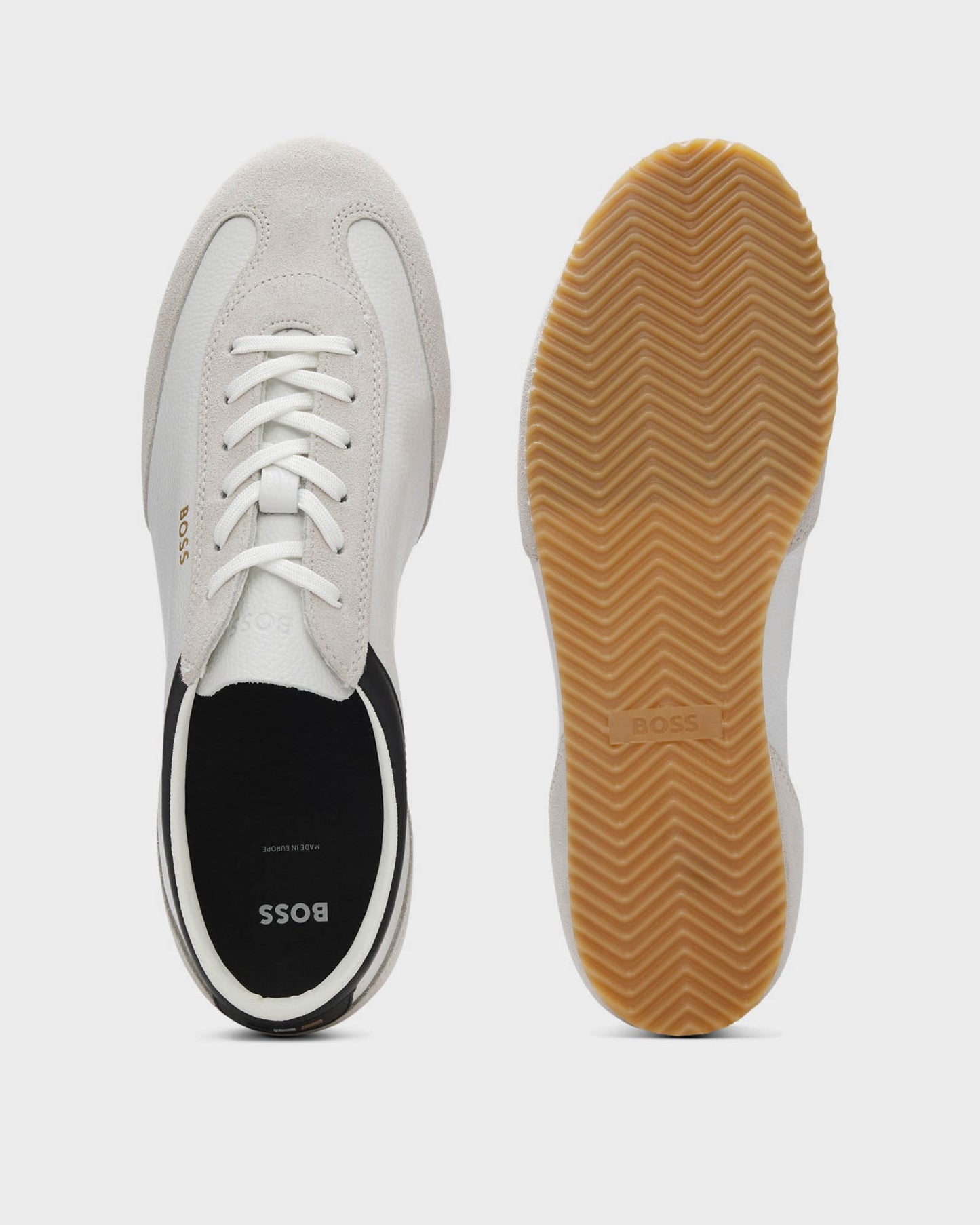 BOSS Orange Lineor Low Profile Mens Trainers - Open White 121 | CHO | Designer Mens Trainers
