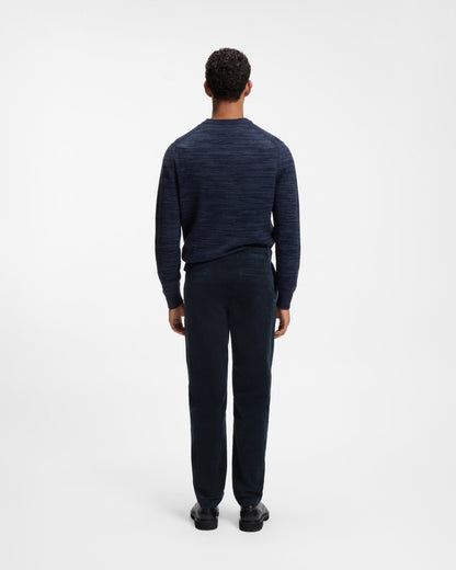 BOSS Orange N1 Mens Tapered Chinos - Dark Blue 404 back, full length
