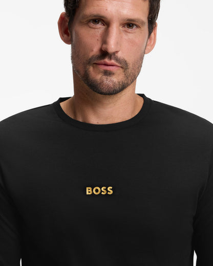 BOSS Orange Xmas Long Pyjama Set - Black 001