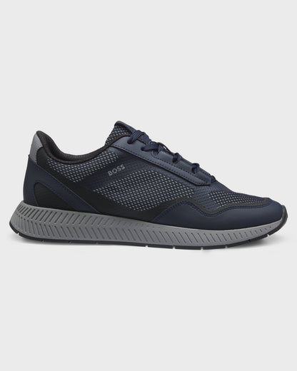 BOSS Orange Titanium_Runn_refthp Mens Trainers - Open Blue 461, side