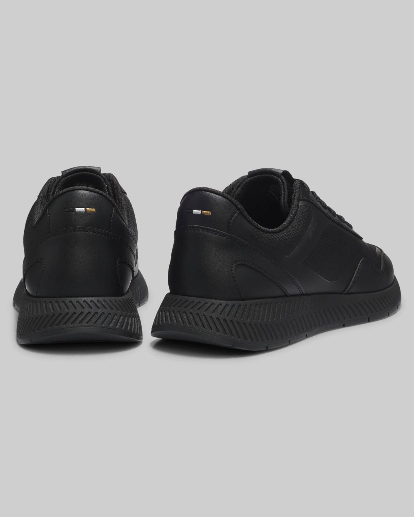 BOSS Orange Titanium Mens Mixed - material trainers with ridged outsole - Black 005 | CHO | Designer Footwear,Mens Footwear,Trainers