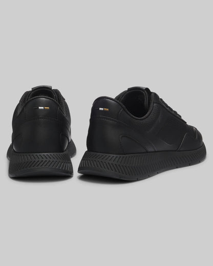 BOSS Orange Titanium Mens Mixed - material trainers with ridged outsole - Black 005 | CHO | Designer Footwear,Mens Footwear,Trainers