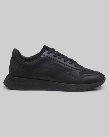 BOSS Orange Titanium Mens Mixed - material trainers with ridged outsole - Black 005 | CHO | Designer Footwear,Mens Footwear,Trainers