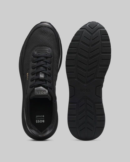 BOSS Orange Vinston_Runn_nymnlt Mens Trainers - Black 005 | CHO | Designer Footwear,Mens Footwear,Trainers