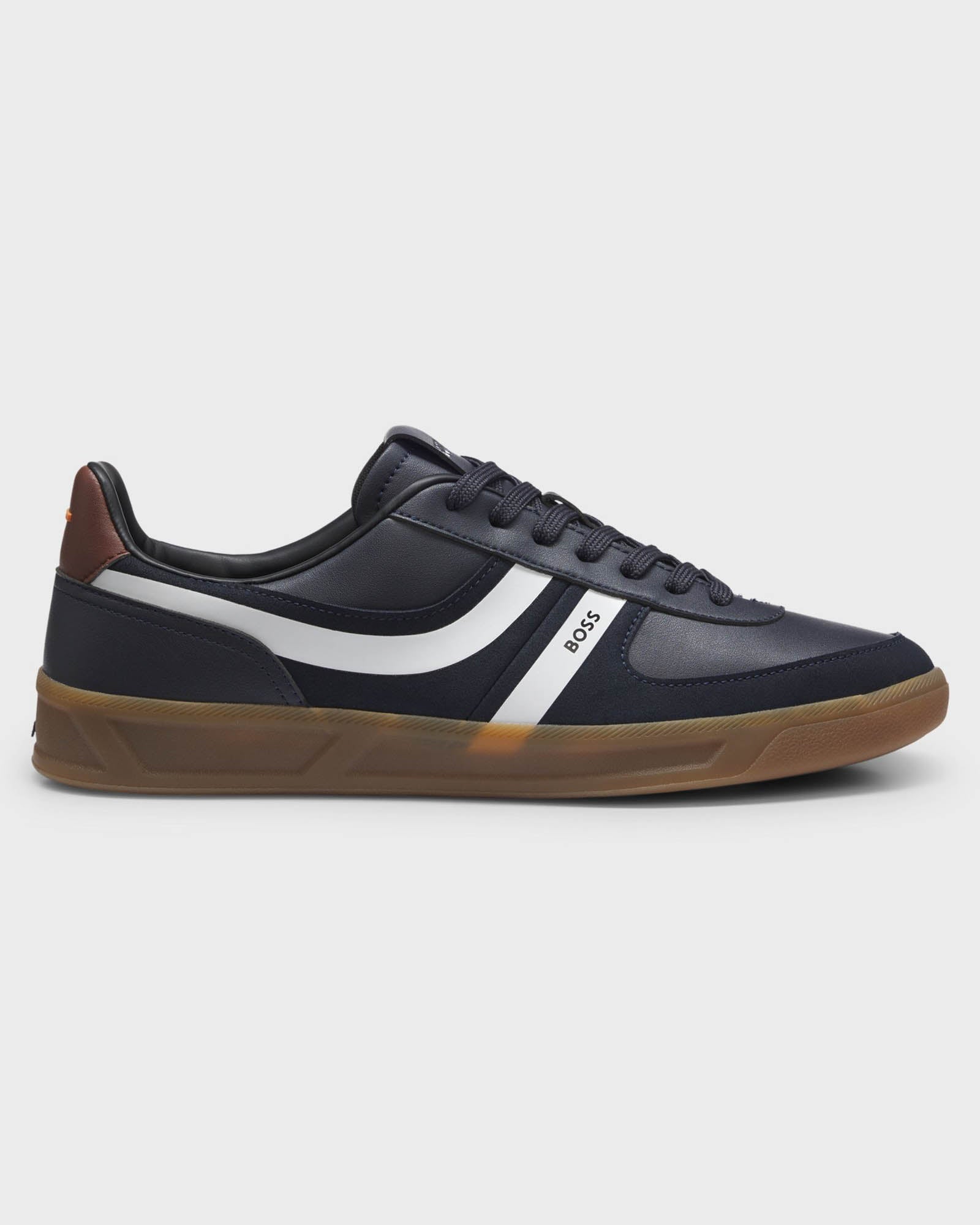 BOSS Orange Brandon_Tenn_mipu Mens Trainers - Dark Blue 402, side